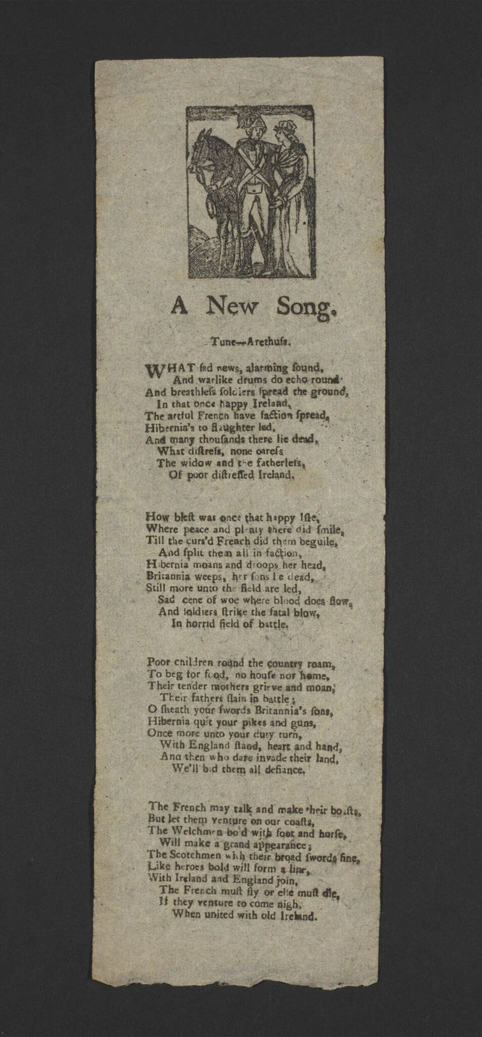 New Song, by J. Evans, 1750