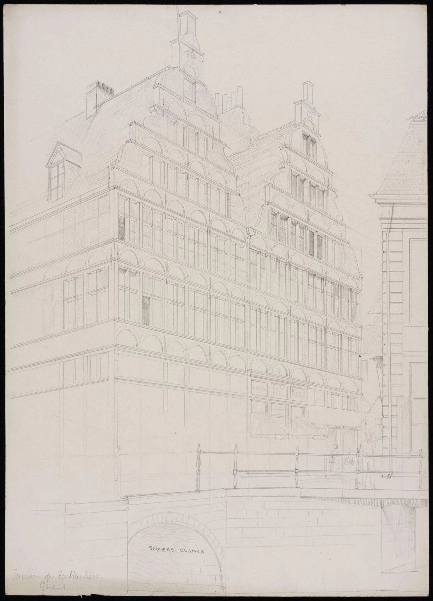 Maison des Ferblantiers, Ghent, by Somers Clarke, 1891