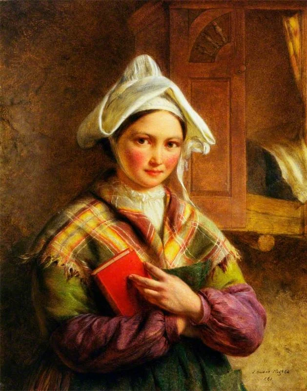 Peasant Woman of Brittany, by Edward Hughes, oil, 1861