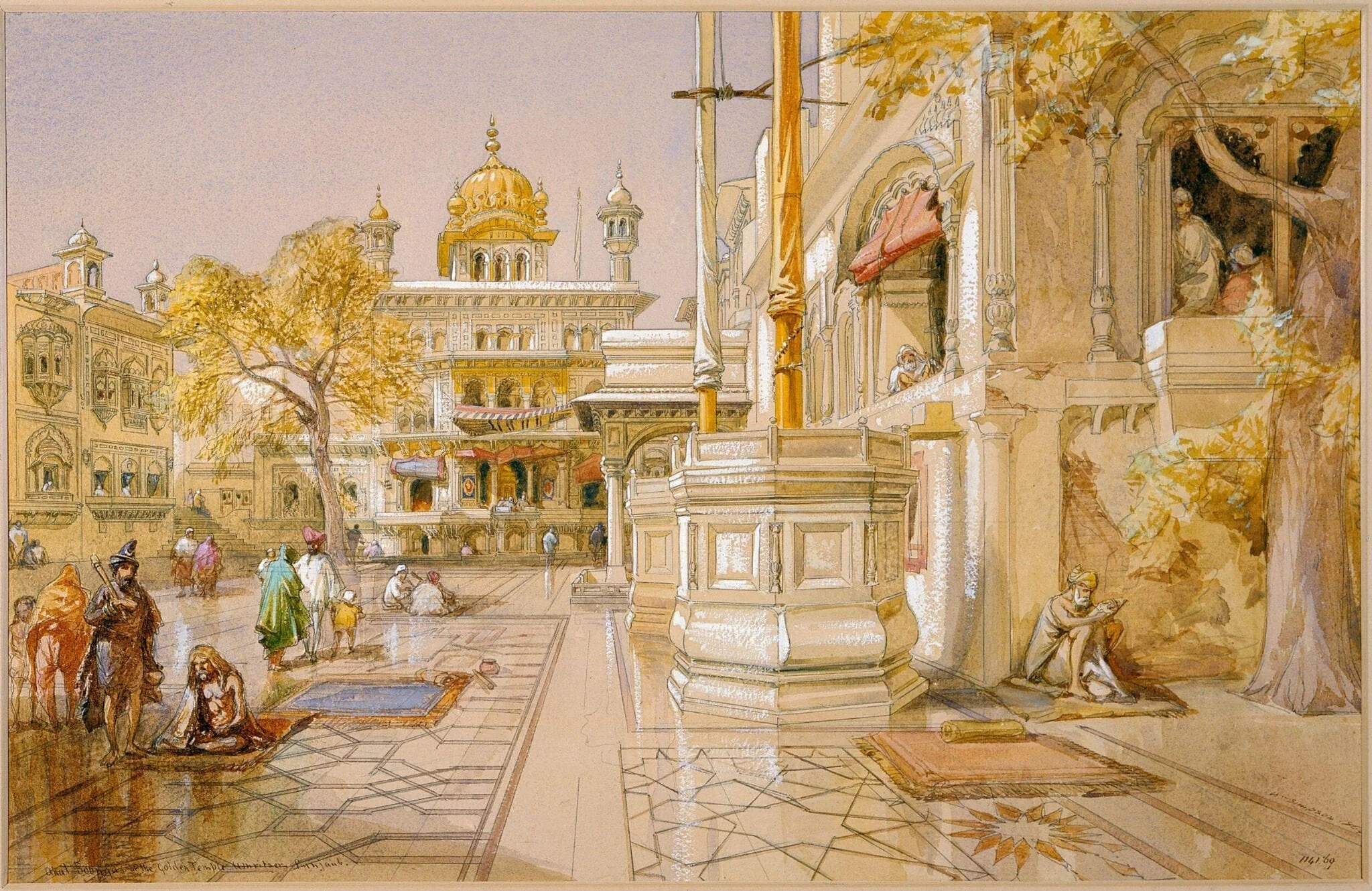 Akal Boonga at the Golden temple. Umritsar. Punjaub