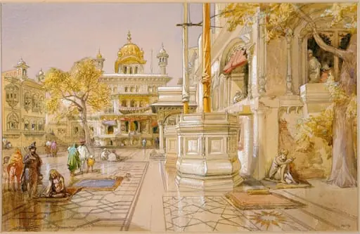 Akal Boonga at the Golden temple. Umritsar. Punjaub