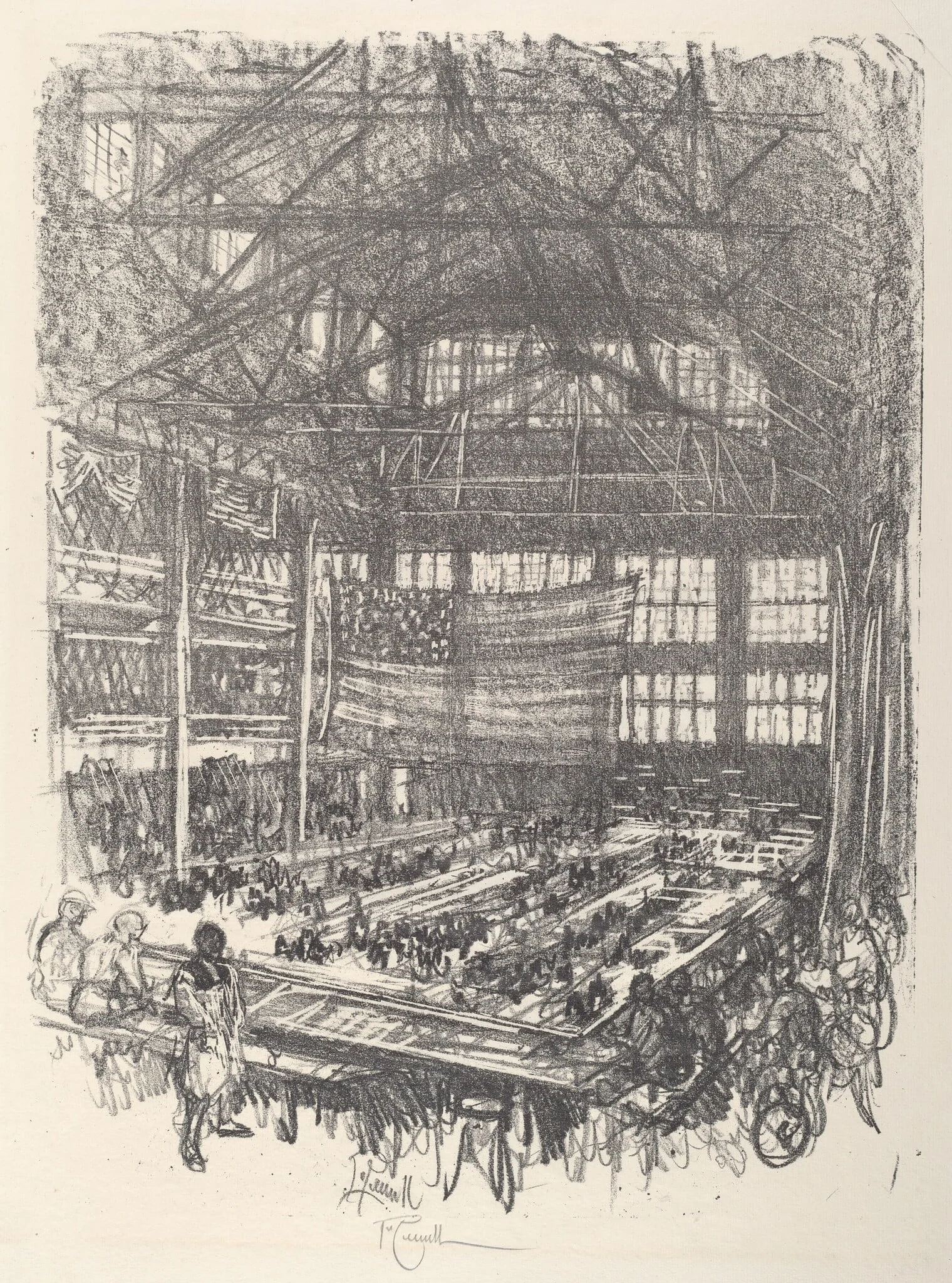 Making Rifles, by Joseph Pennell, ink, 1917