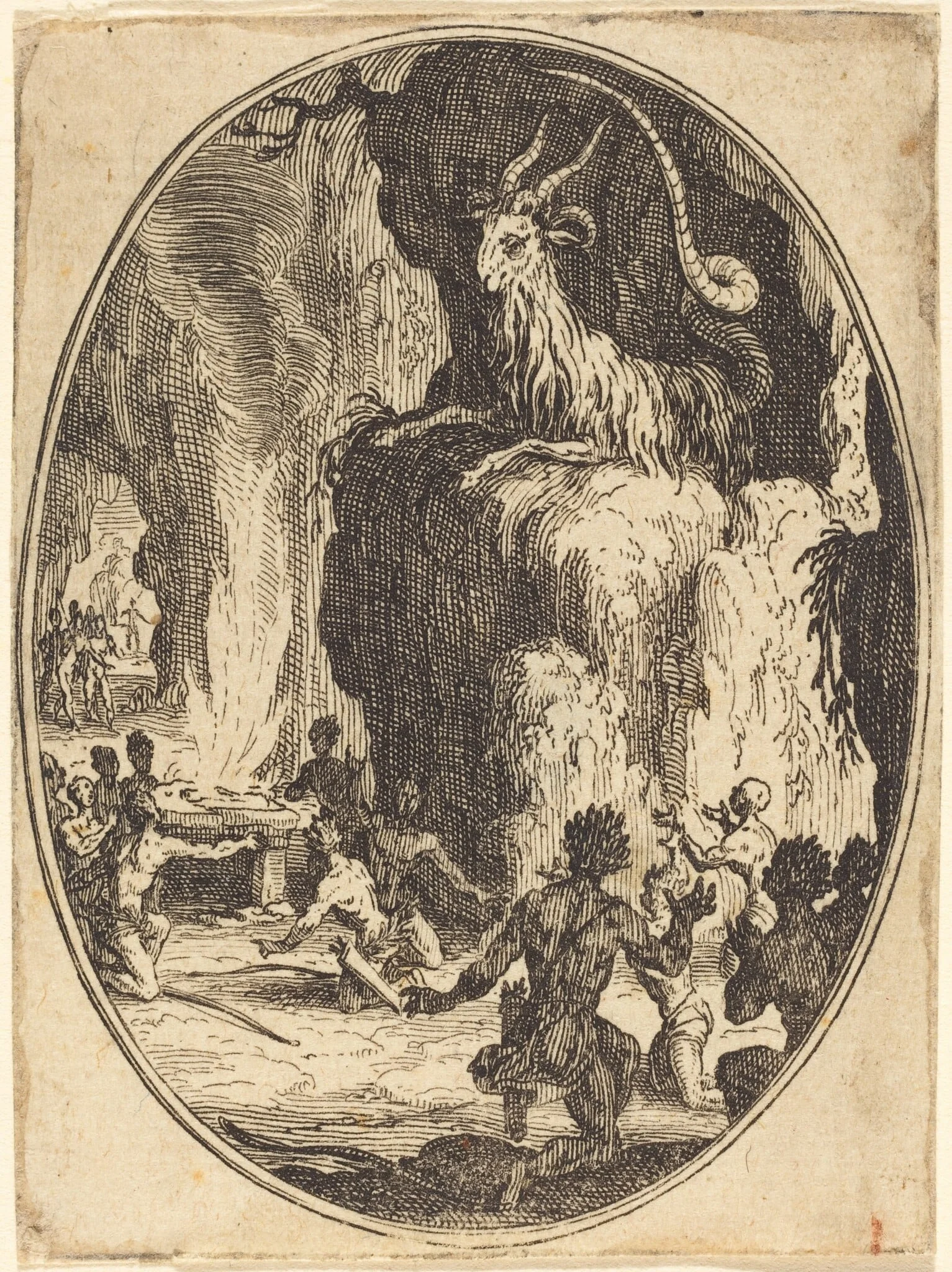 The Cult of the Demon, by Jacques Callot, ink, 1627