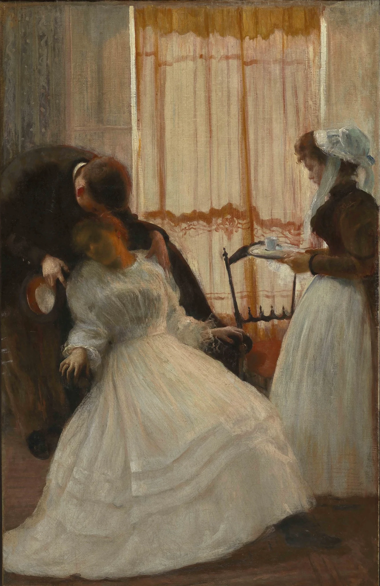 Everyday scene, created when the artist's stay in Paris, by Eliseu Visconti, oil, 1898