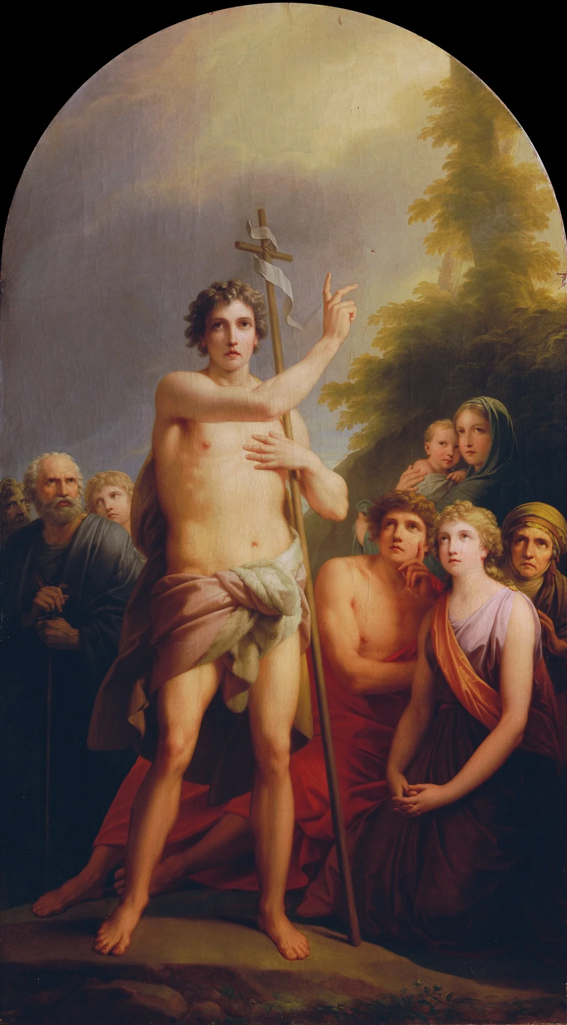 St. John Preaches, by Heinrich Füger, oil, 1803