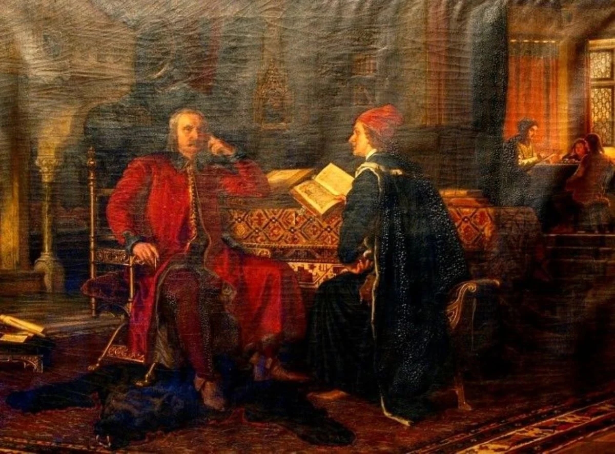 Iancu de Hunedoara discutând cu Ioan Vitesz, by Mór Than, 1850