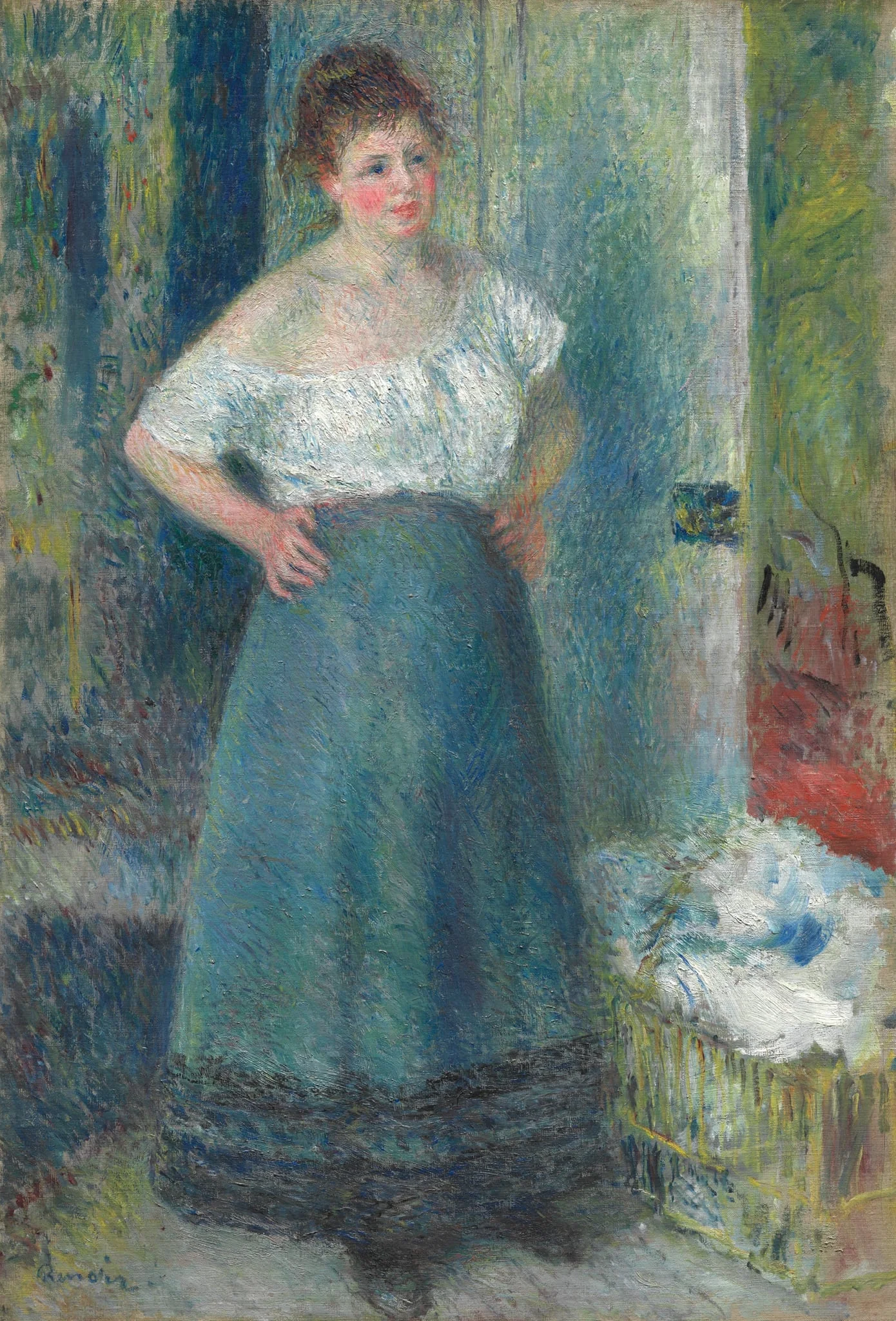 The Laundress, by Auguste Renoir, oil, 1878