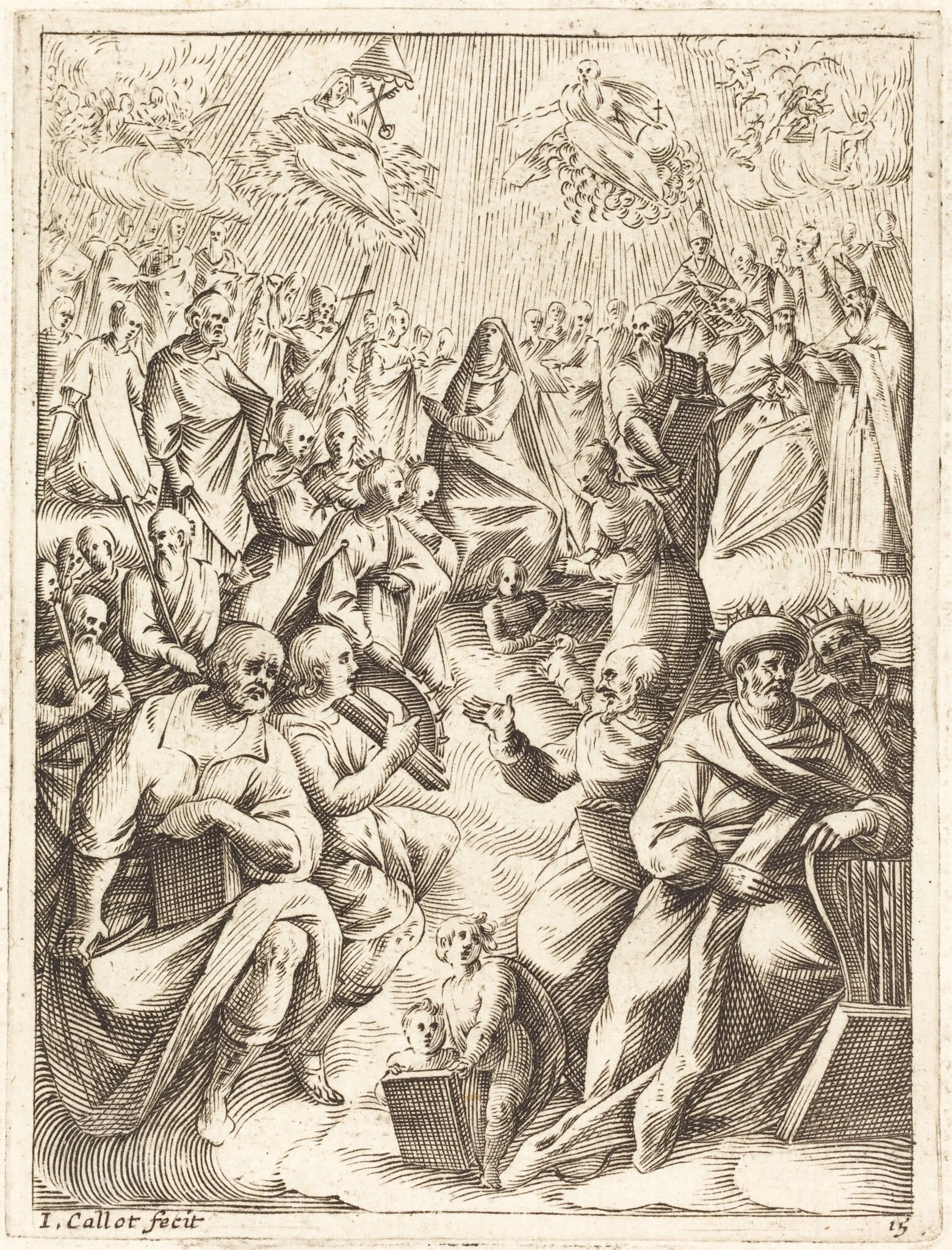 Paradise, by Jacques Callot, ink, 1610