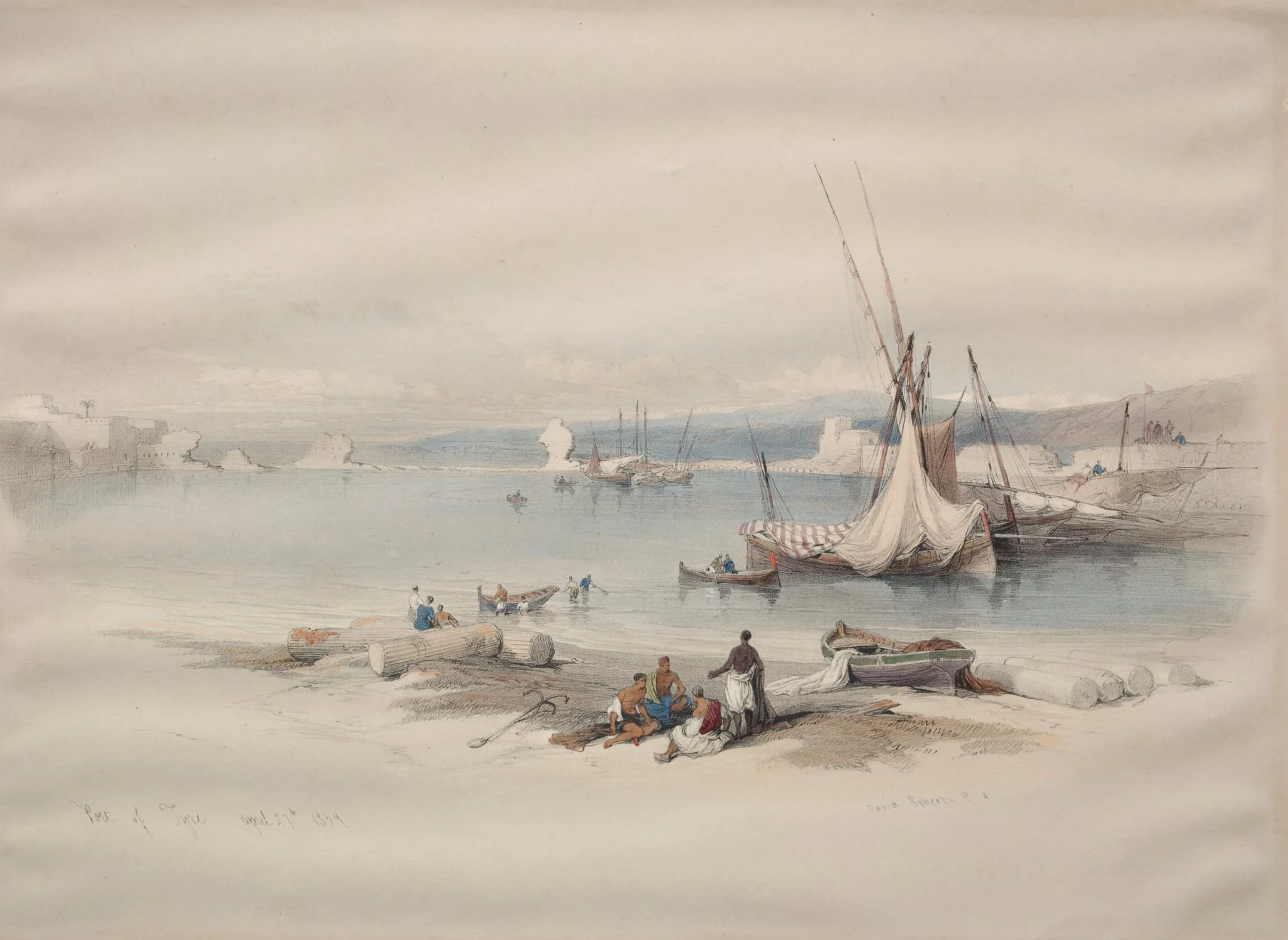 Port of Tyre, by David Roberts, 1839