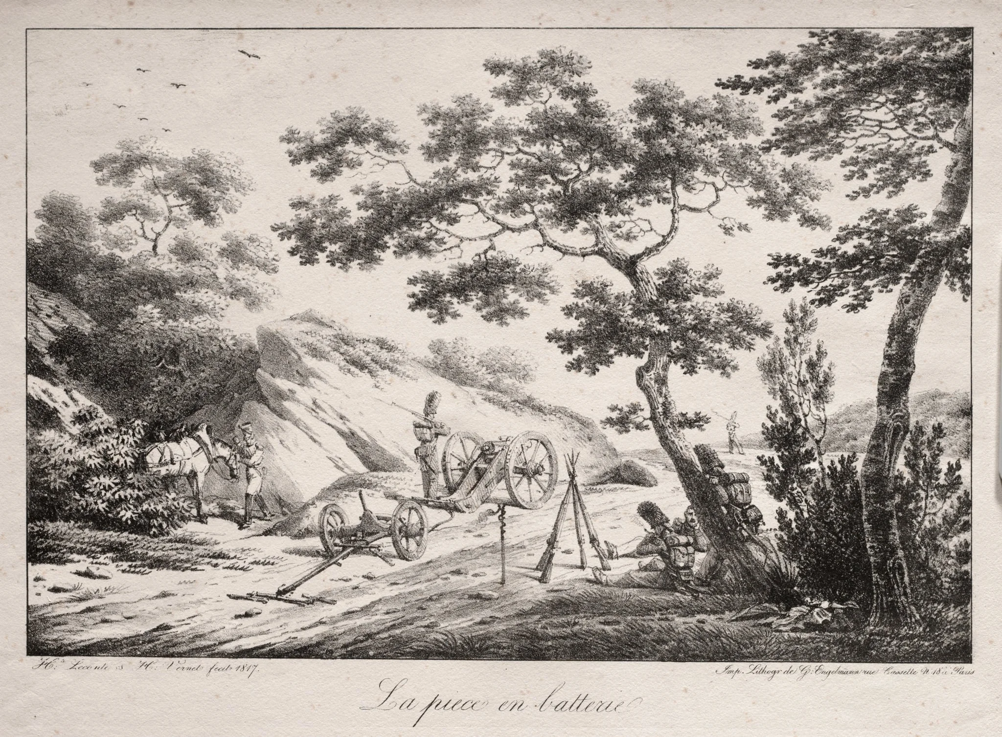 The Canon Ready to Fire, by Hippolyte Lecomte, 1817