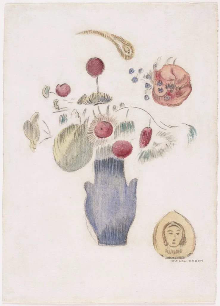 Untitled, by Odilon Redon, watercolor, 1900