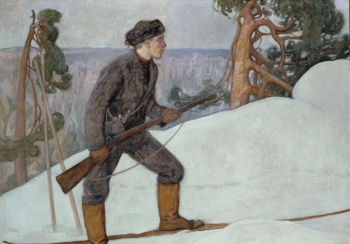 Ilveksenhiihtäjä, by Pekka Halonen, unspecified