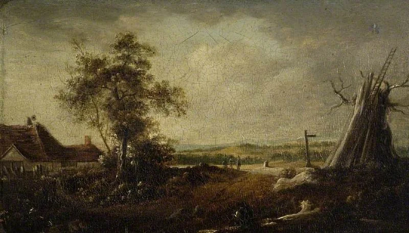 Landscape with figures, by Philip Reinagle the younger, unspecified, 1817