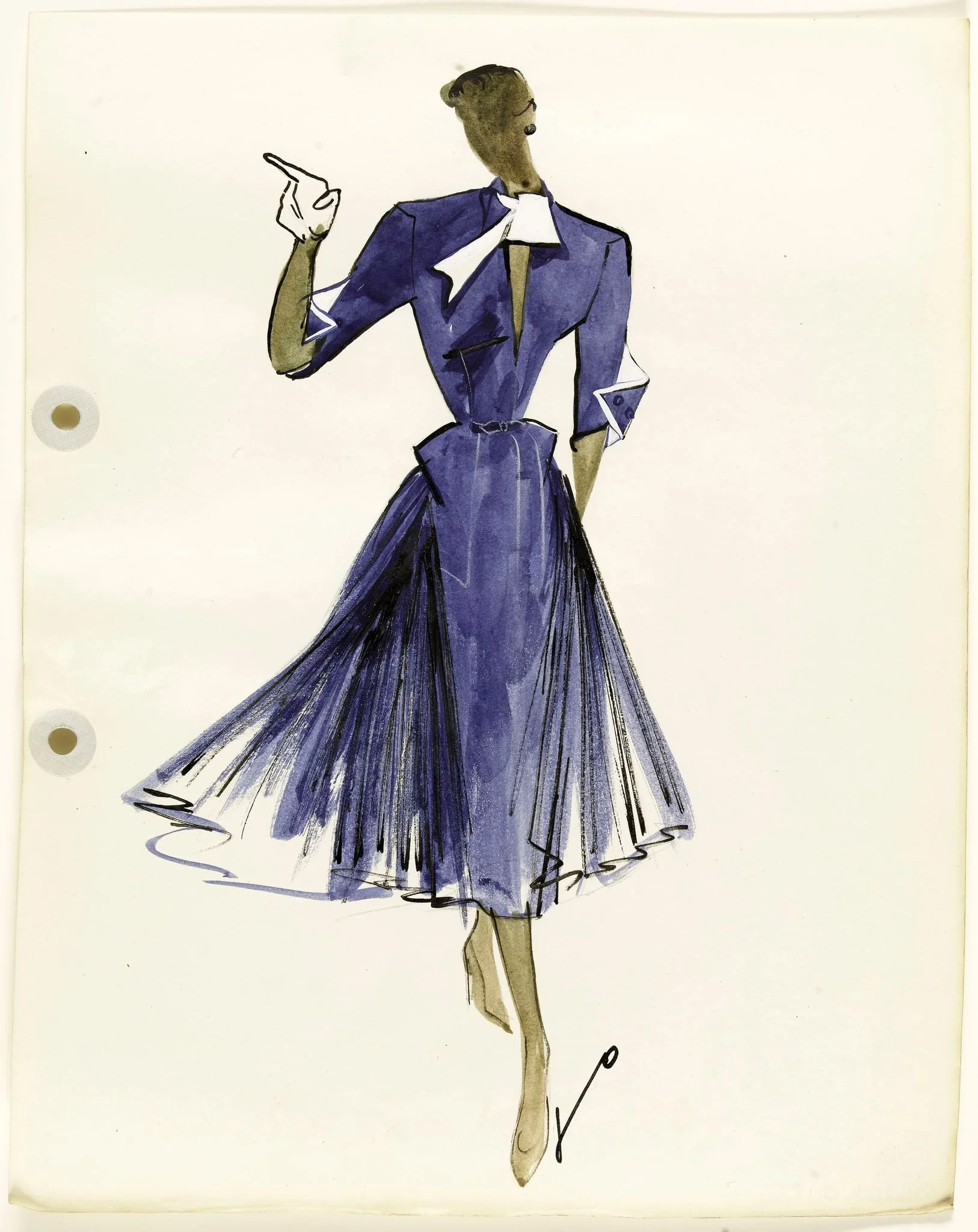 Dessin de collection de l'été 1951, by Carven, 1951