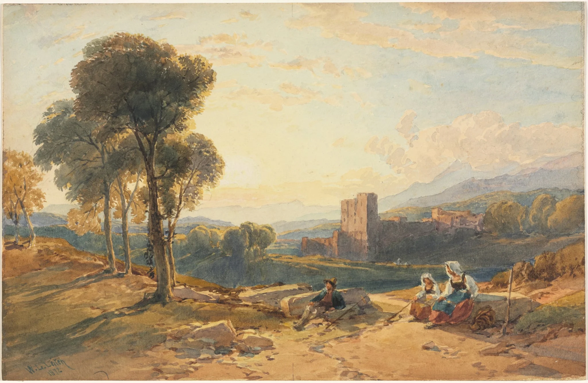 Landscape, Italy, by William Leighton Leitch, 1872