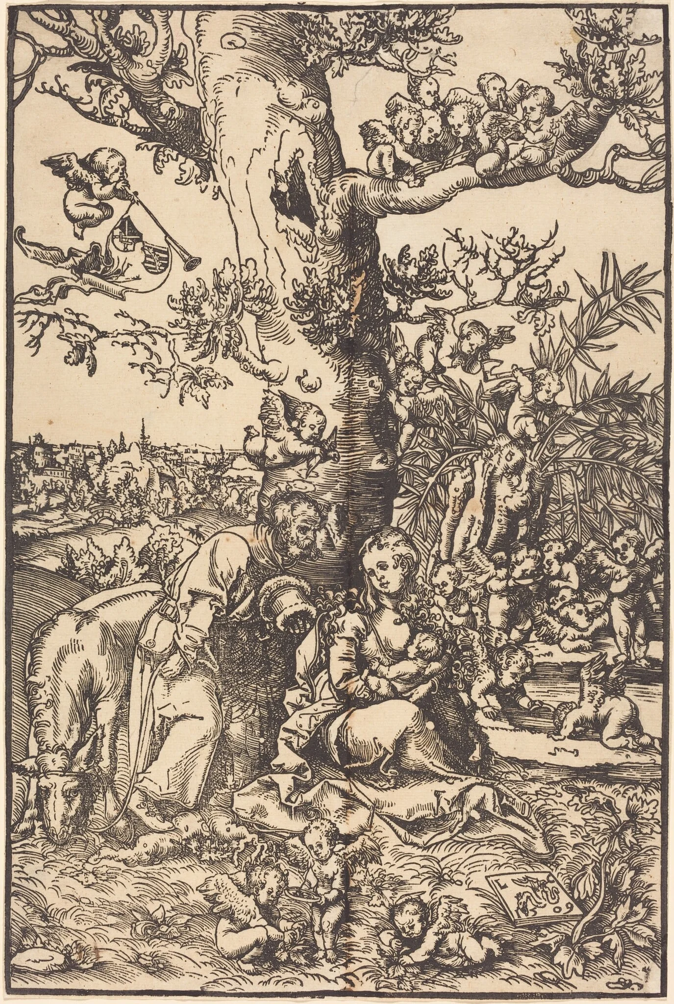 The Rest on the Flight into Egypt, by Lucas Cranach the Elder, ink, 1509