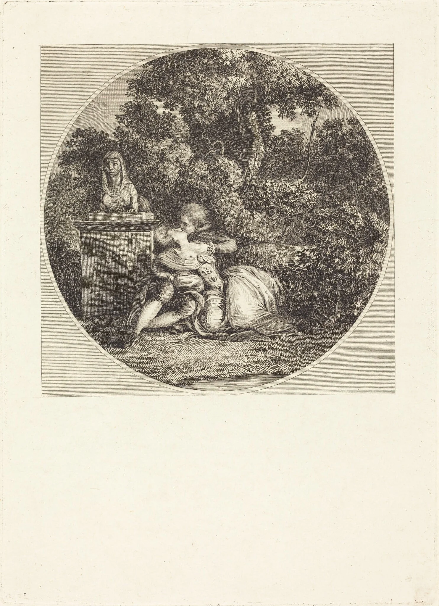 The Grove, by French 18th Century, ink, 1750