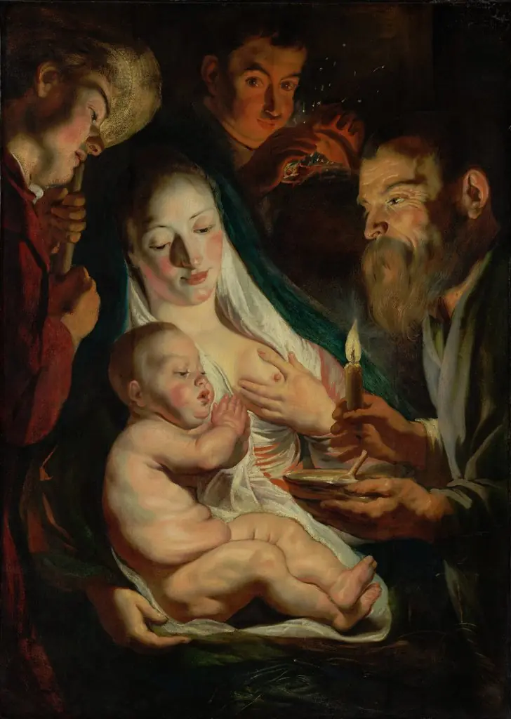 The Holy Family with Shepherds