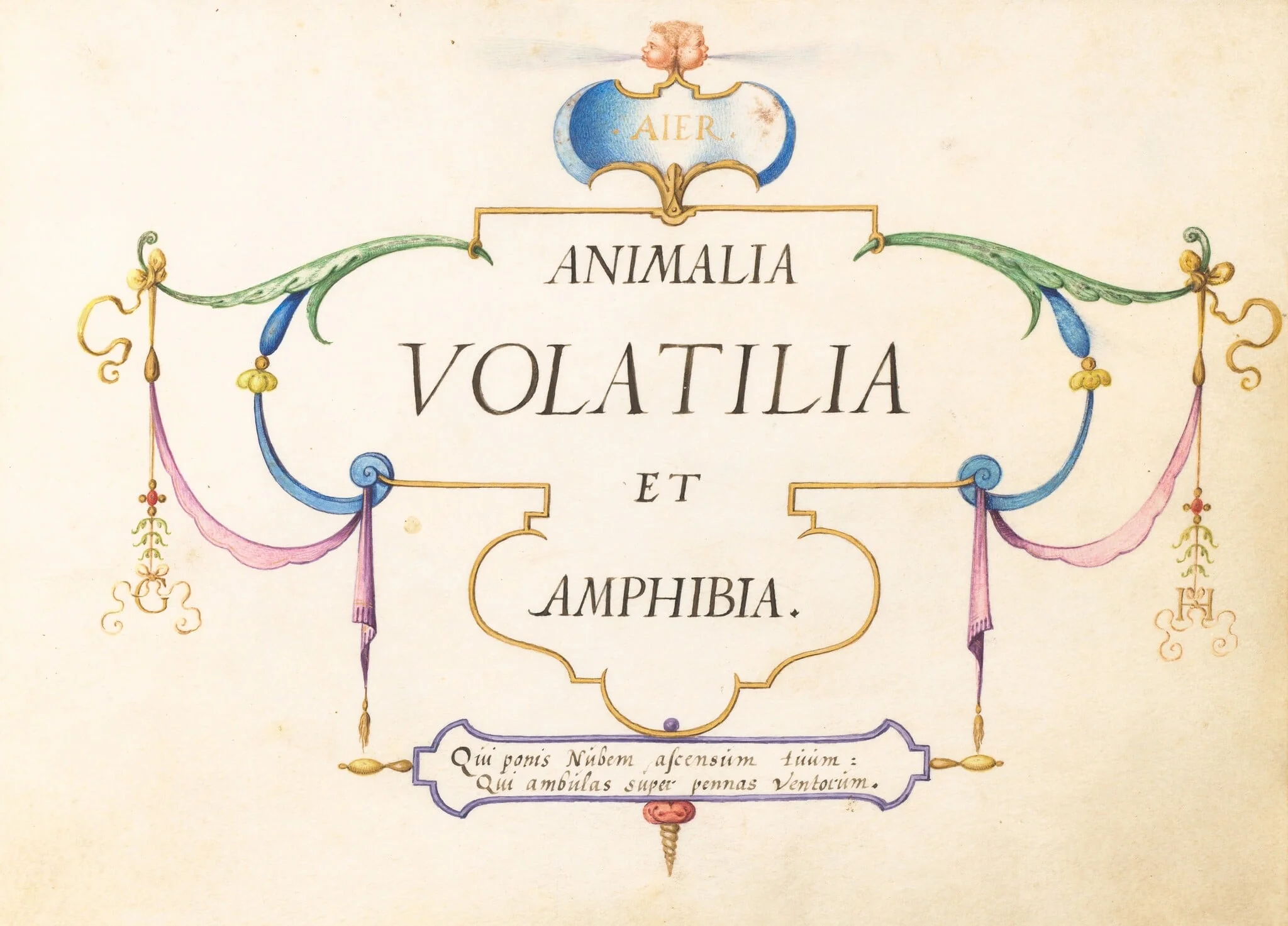 Title Page, by Joris Hoefnagel, gouache, 1594