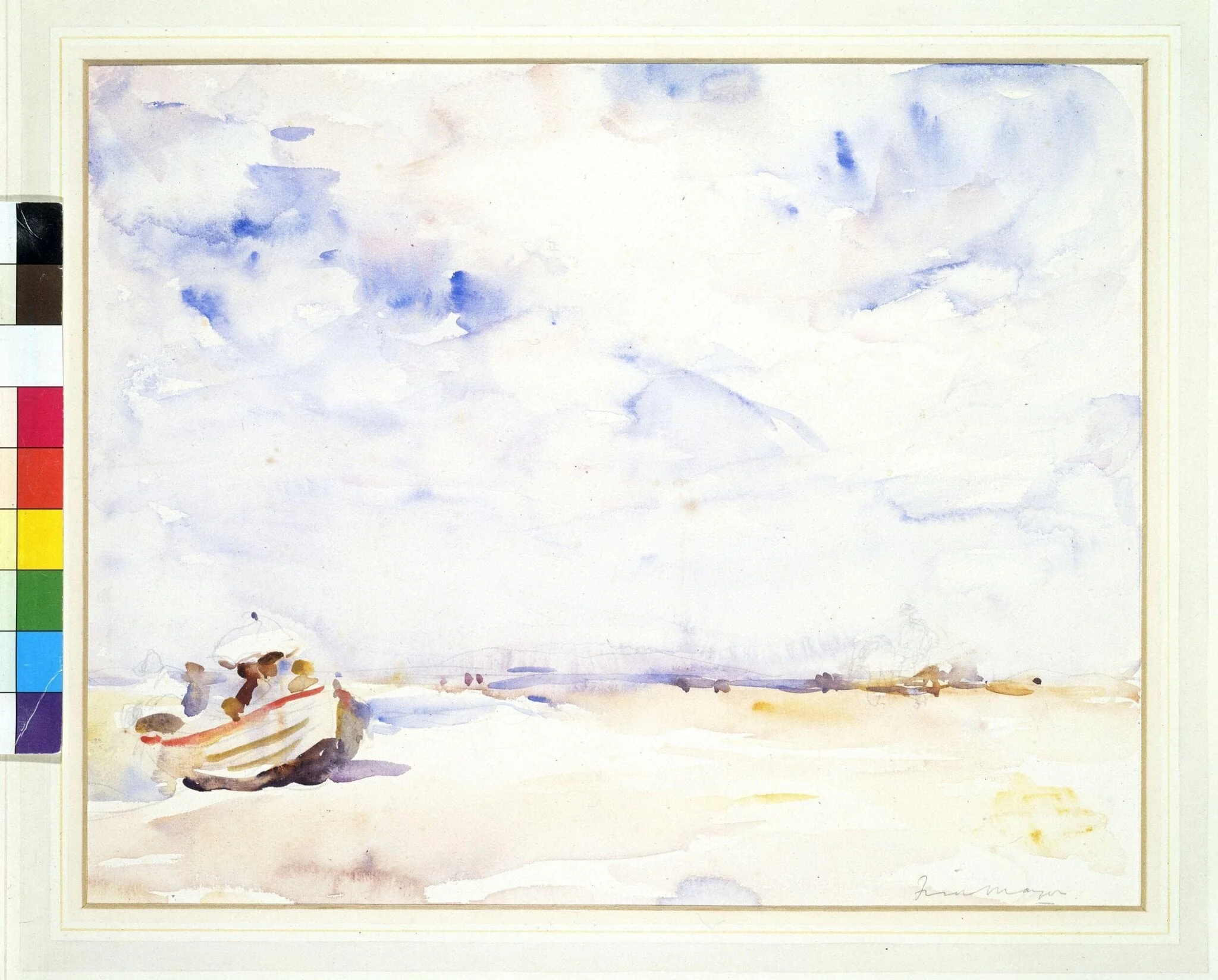 Shore Scene, by Fred Mayor, watercolor, 1885