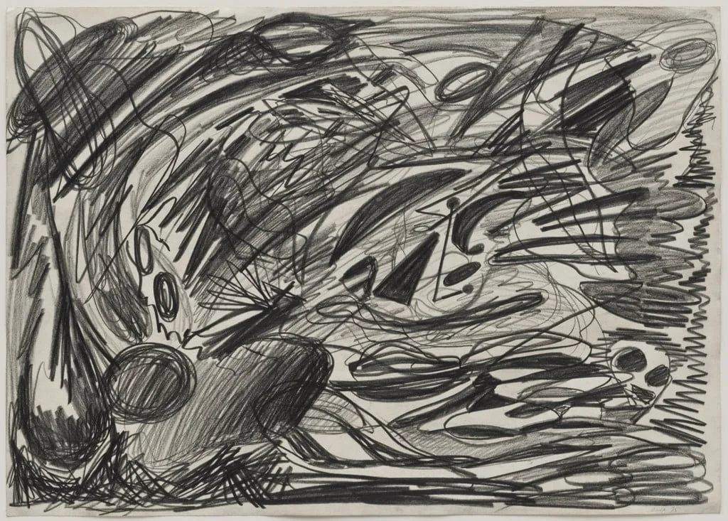 Untitled, by A.R. Penck, graphite, 1975
