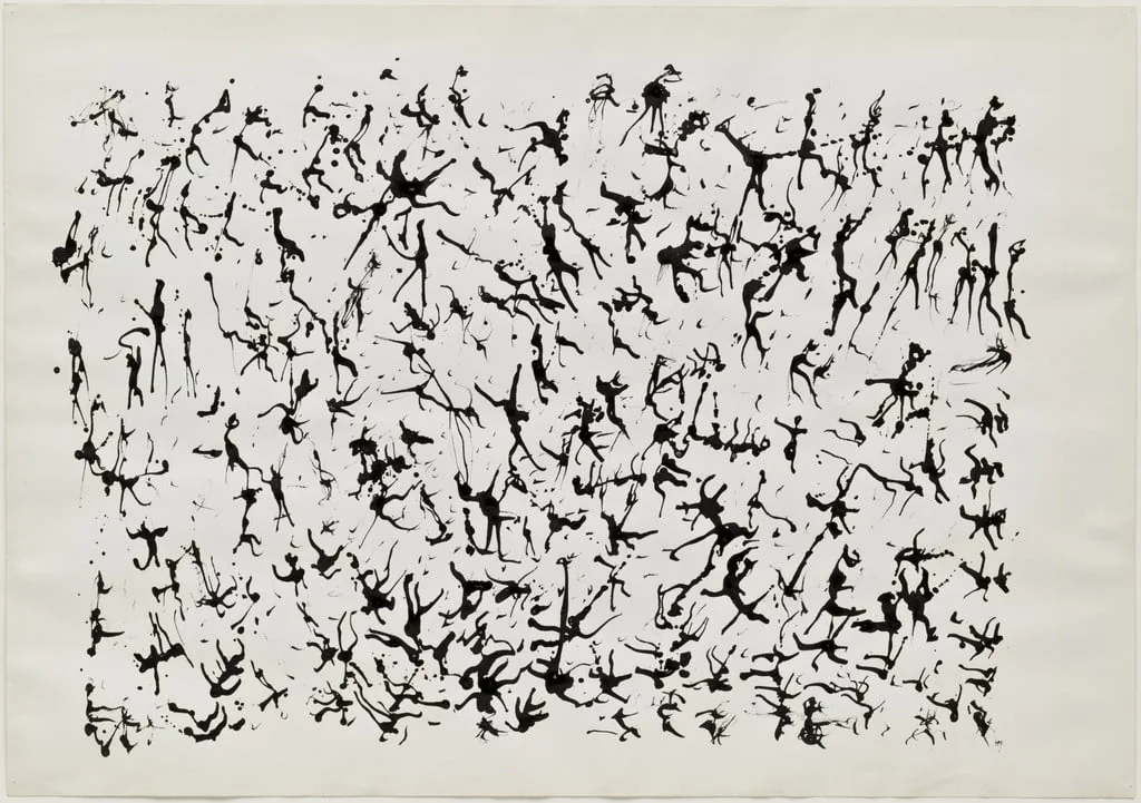 Untitled, by Henri Michaux, ink, 1960