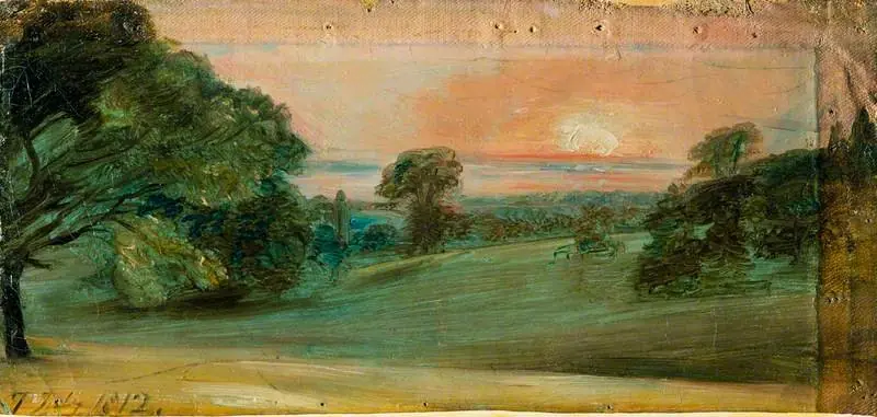 A Landscape near East Bergholt, Evening