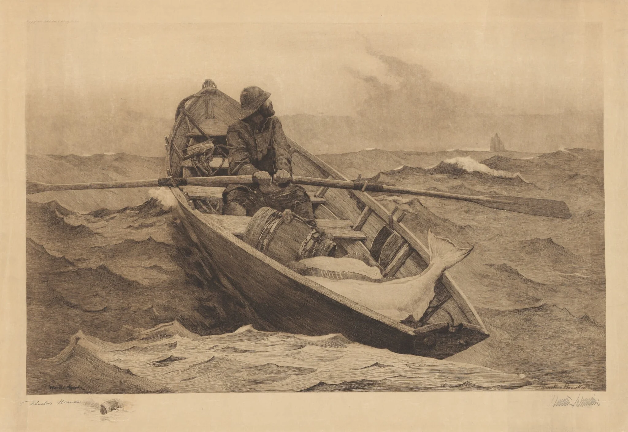 Fog Warning, by Hamilton Hamilton, ink, 1887