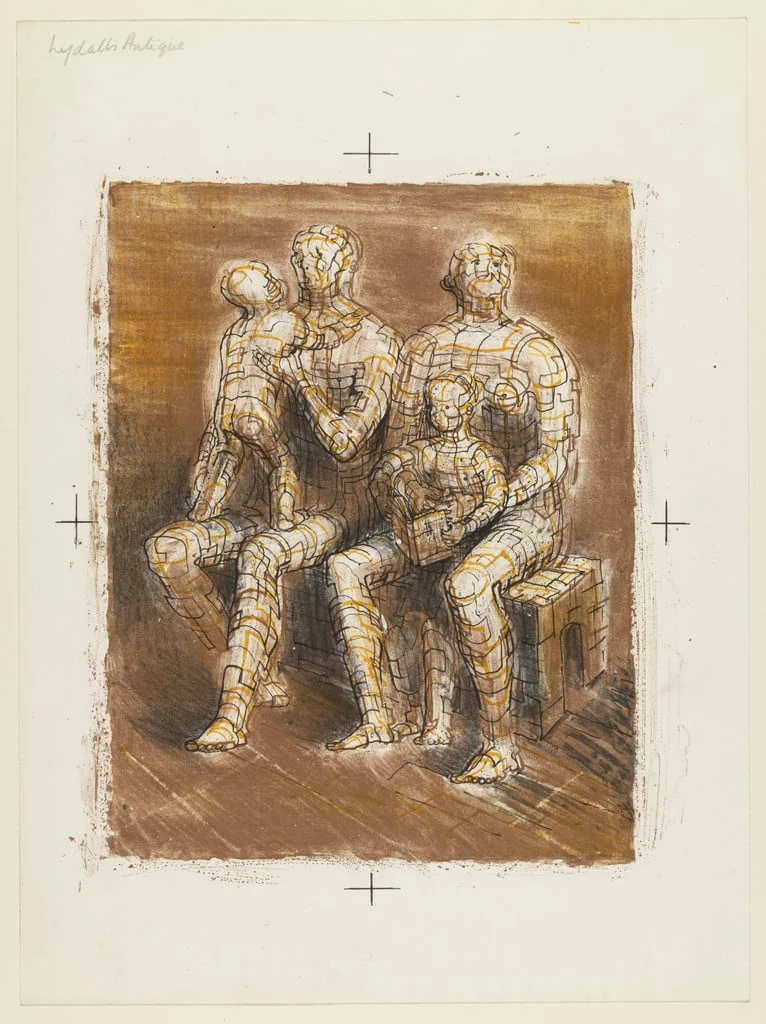 Untitled, by Henry Moore, ink, 1950