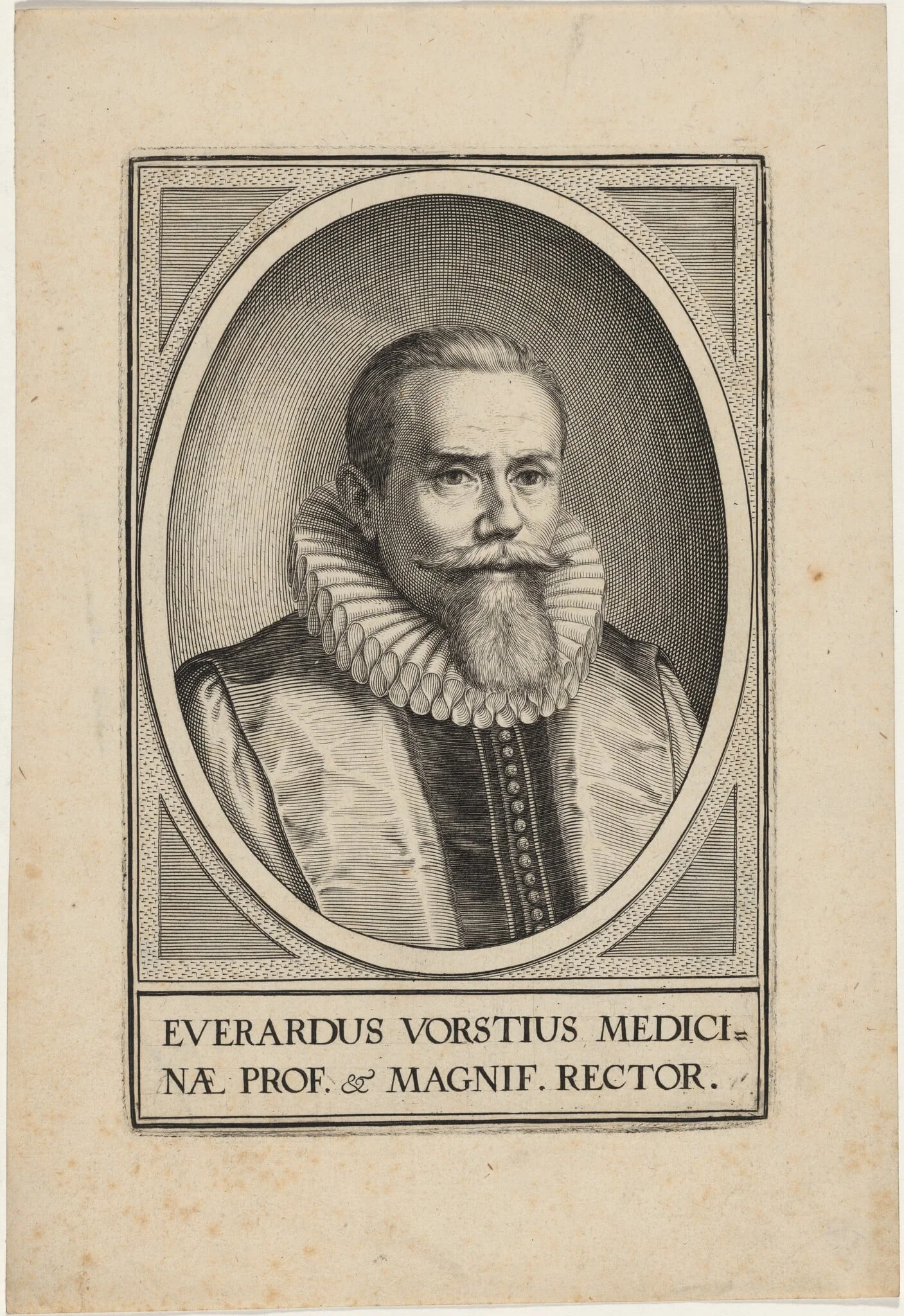 Everardus Vorstius Medicinae, by Unknown 19th Century, ink, 1850