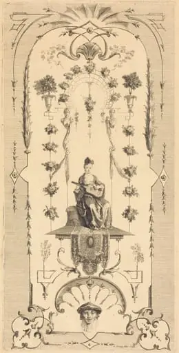 Seated Woman Playing a Guitar
