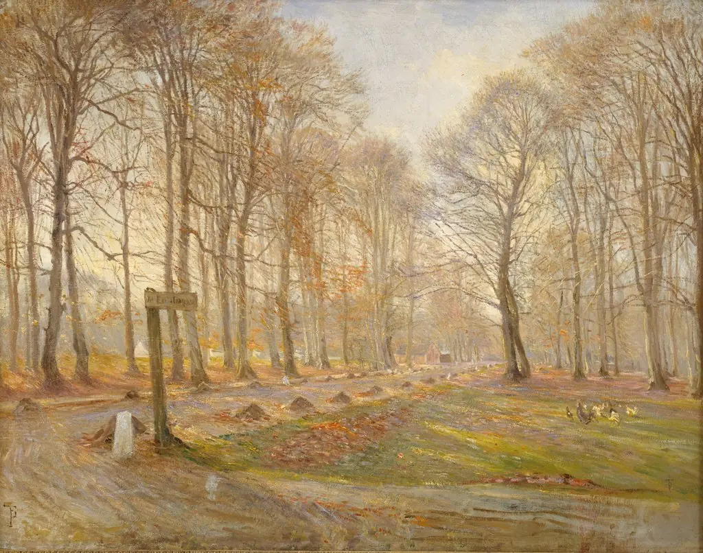 Late Autumn Day in the Jægersborg Deer Park, North of Copenhagen