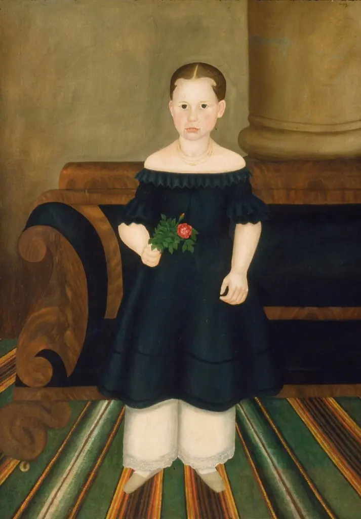 Girl in Black with Rose