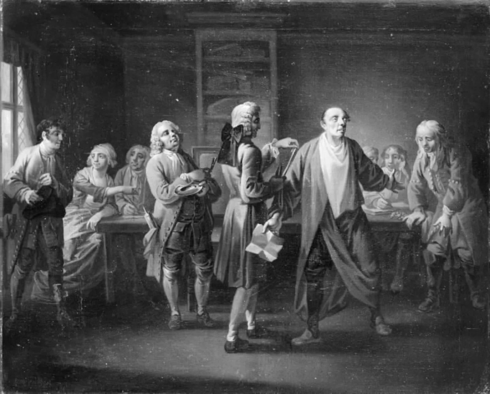Den Stundesløse, I akt, 6. scene, by Unknown, 1750
