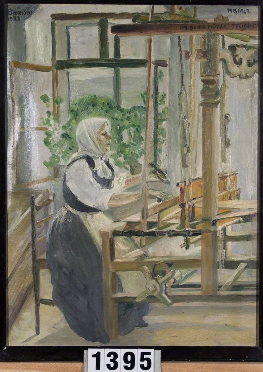 Țărancă la războiul de țesut, by Henriette Bielz, unspecified