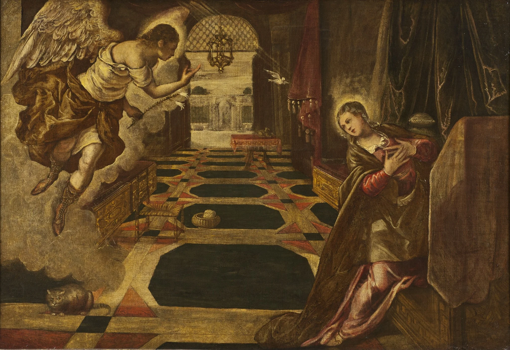 The Annunciation, by Unknown, oil