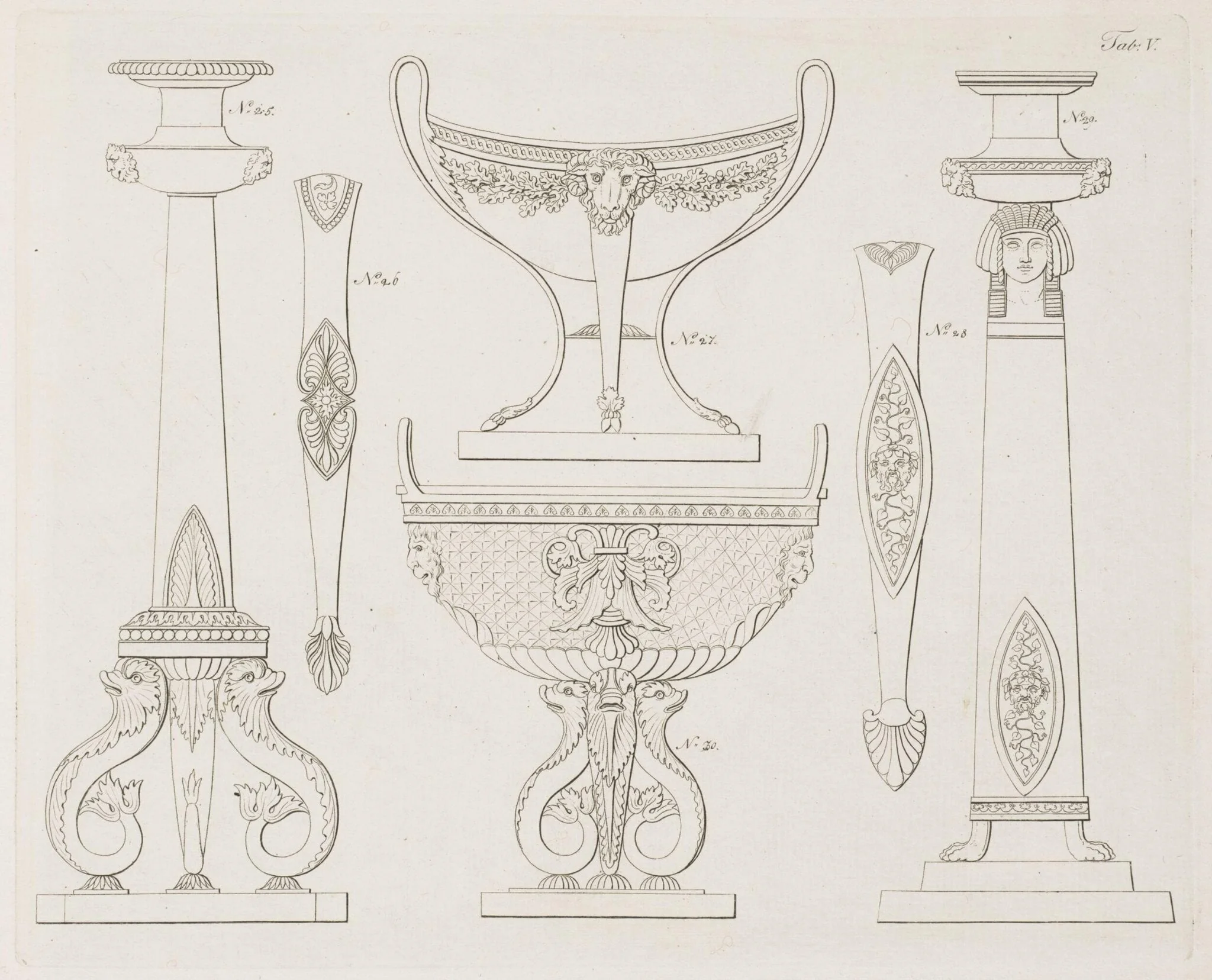 One of 7 engraved prints, by Johann Carl BOCK, 1820