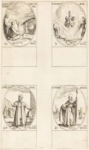 Waiting for the Virgin to Give Birth; St. Nemesius; St. Philogonius; St. Thomas