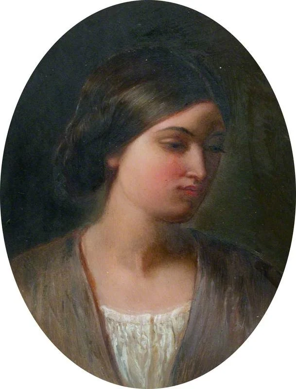 Female Head, by Unknown, unspecified, 1860