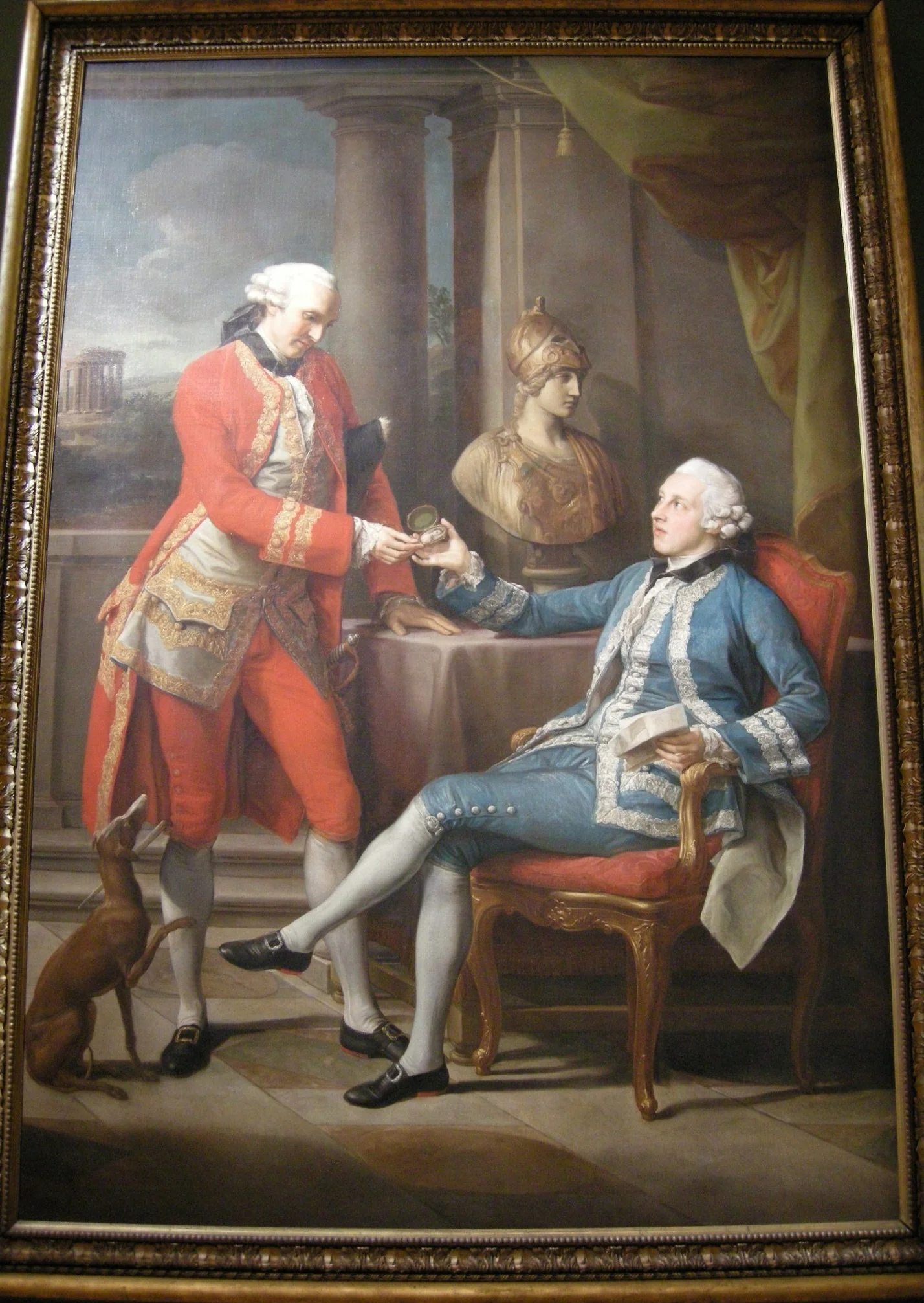 Sir Sampson Gideon and an unidentified companion, by Pompeo Batoni, oil, 1767