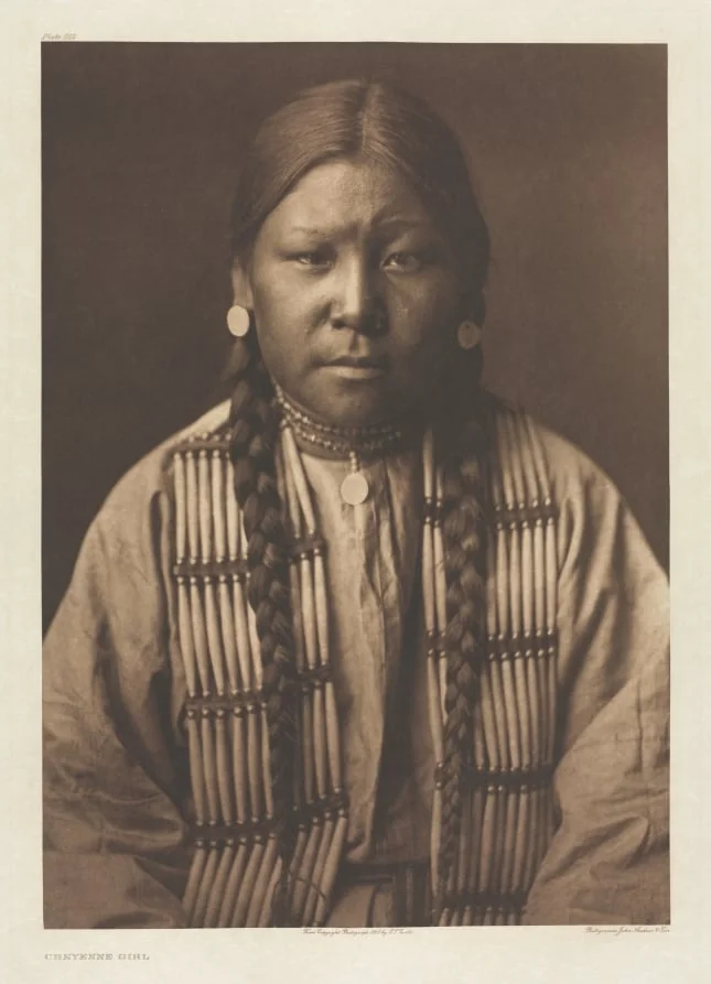 Portfolio VI, Plate 212: Cheyenne Girl, by Edward S. Curtis, 1905