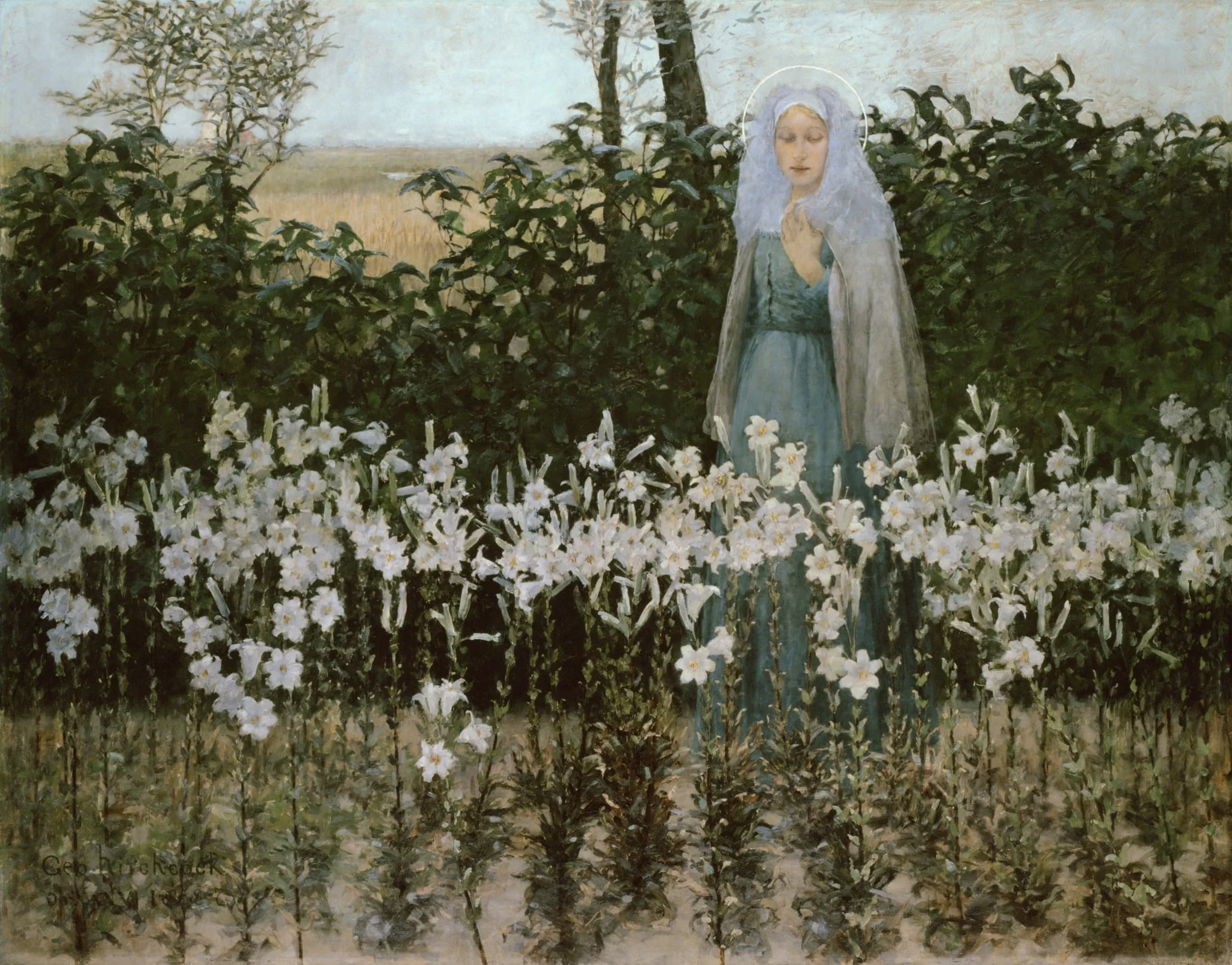 The Annunciation, by George Hitchcock, oil, 1887