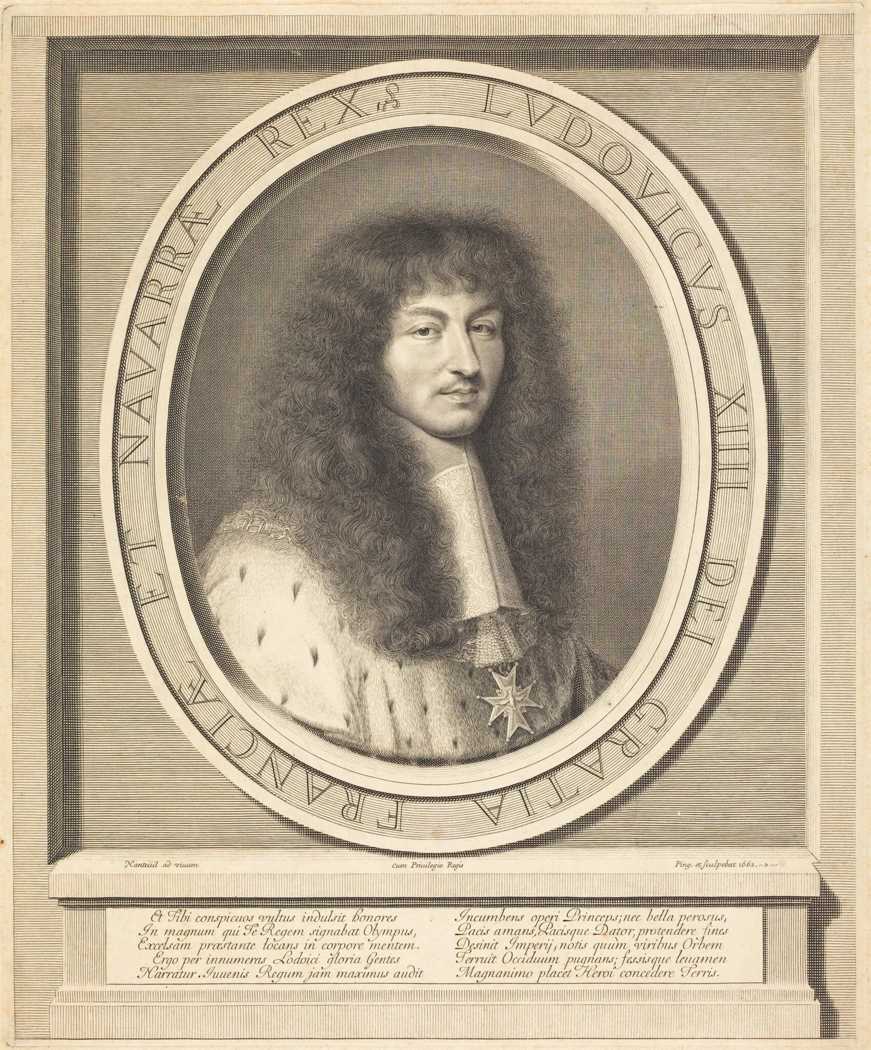 Louis XIV, by Robert Nanteuil, ink, 1662