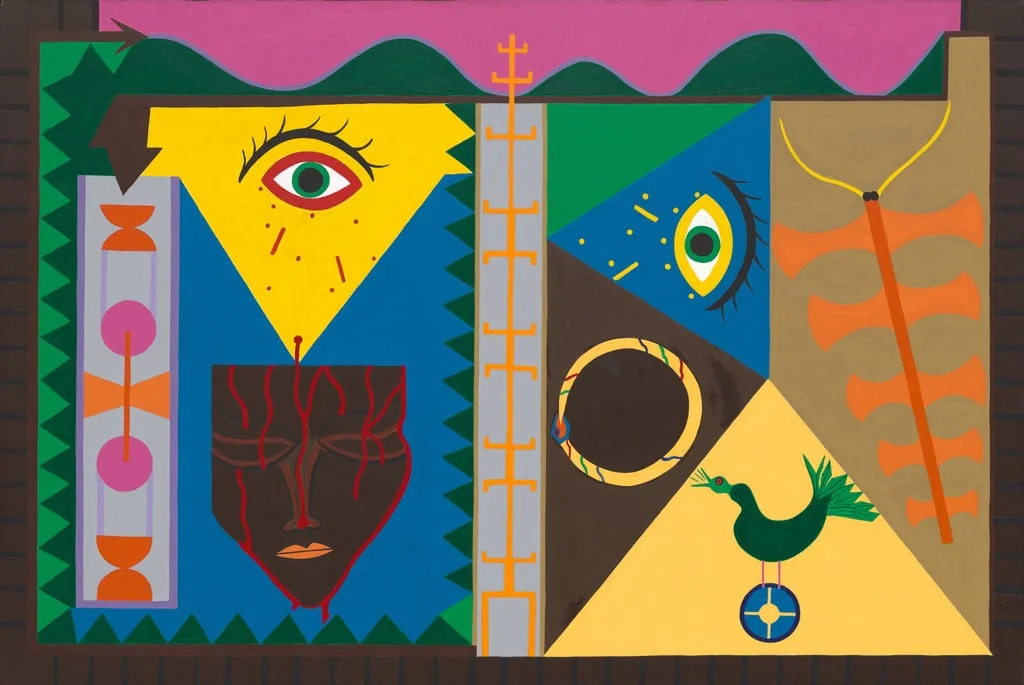 Untitled, by Abdias Nascimento, acrylic, 1972