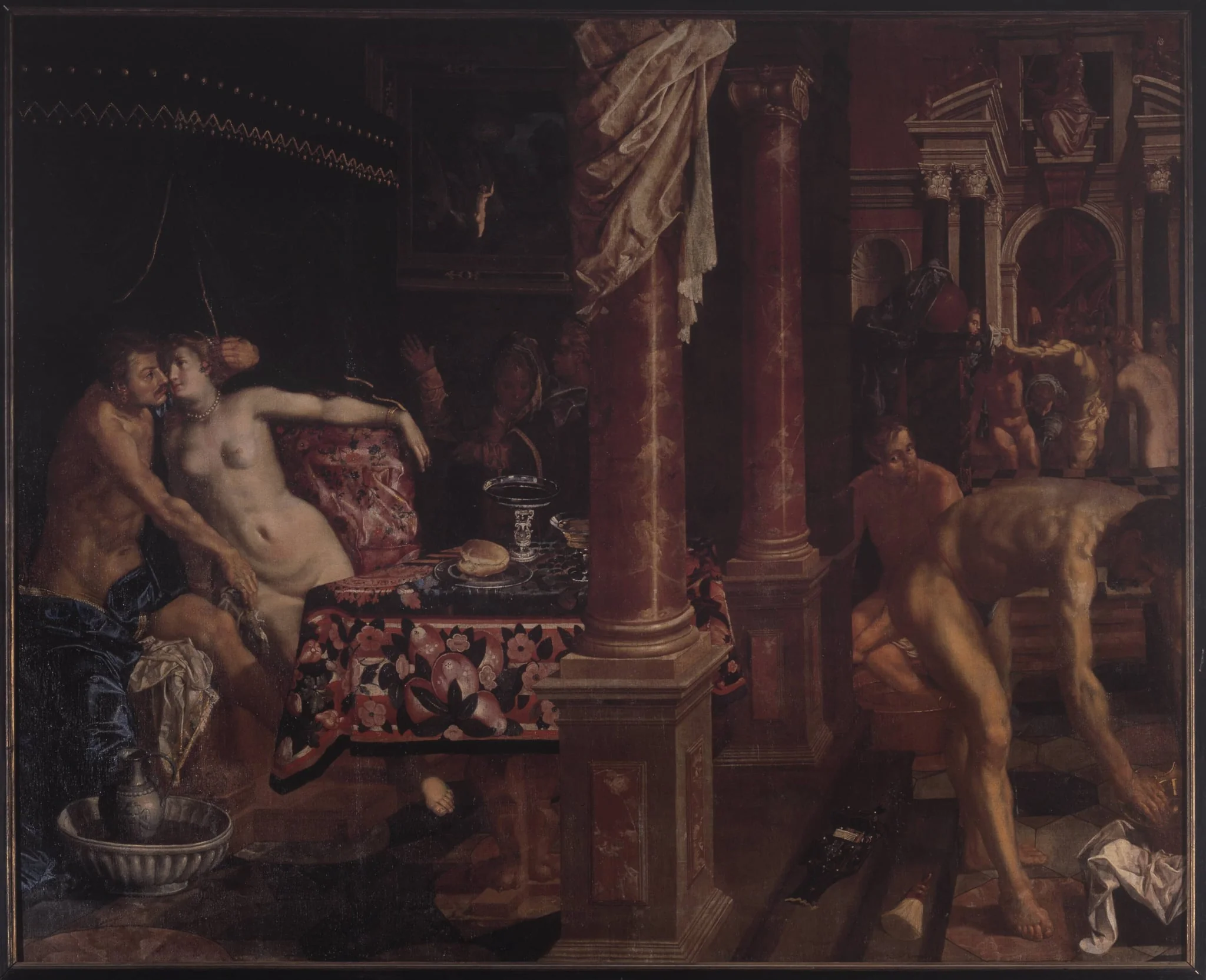 A Bathhouse, by Unknown, 1550