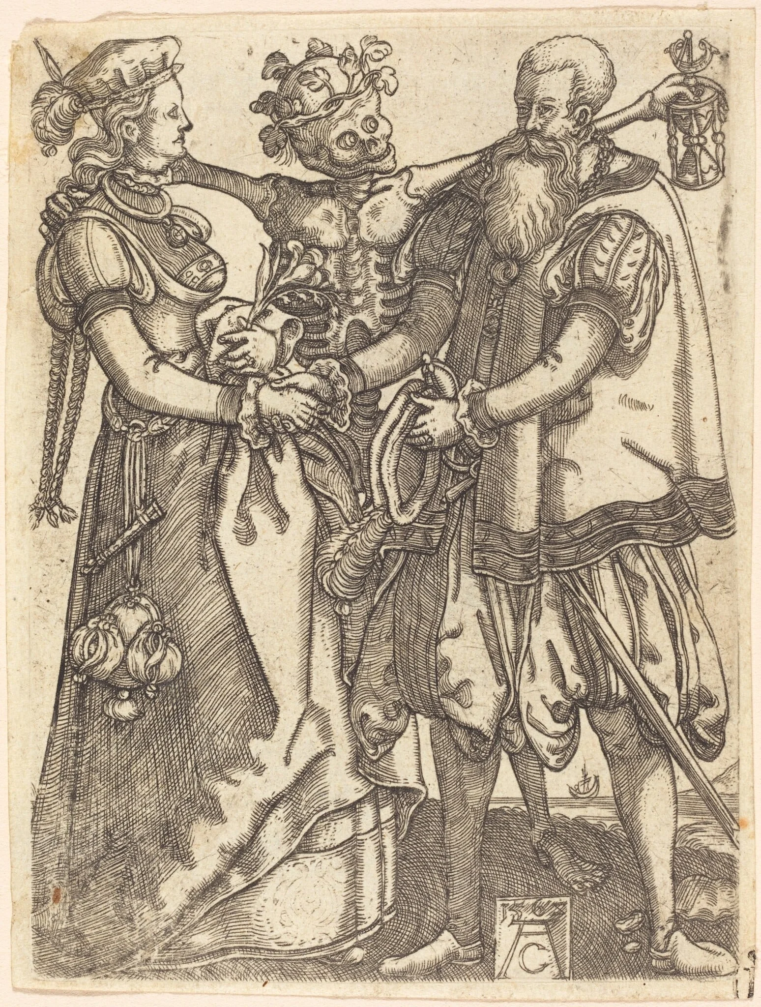 Dance of Death IV, by Allaert Claesz, ink, 1562