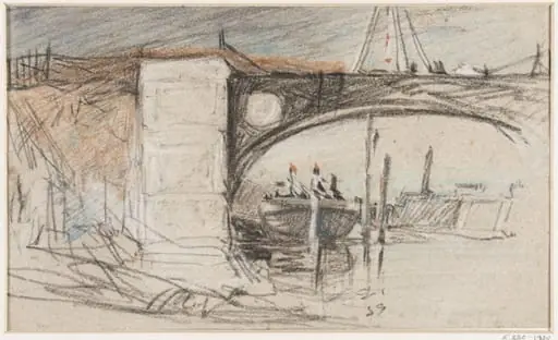View of a bridge and shipping