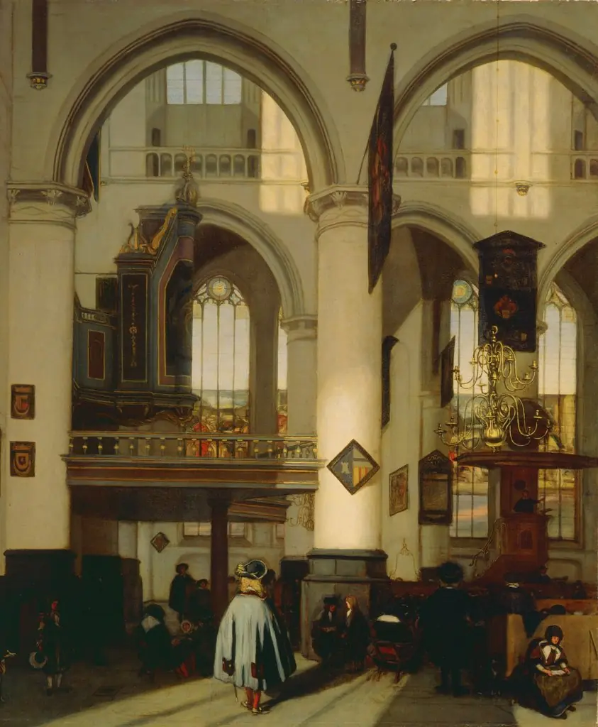 Interior of the Oude Kerk in Amsterdam