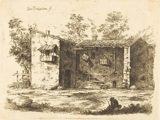 Two Houses with Tile Roofs