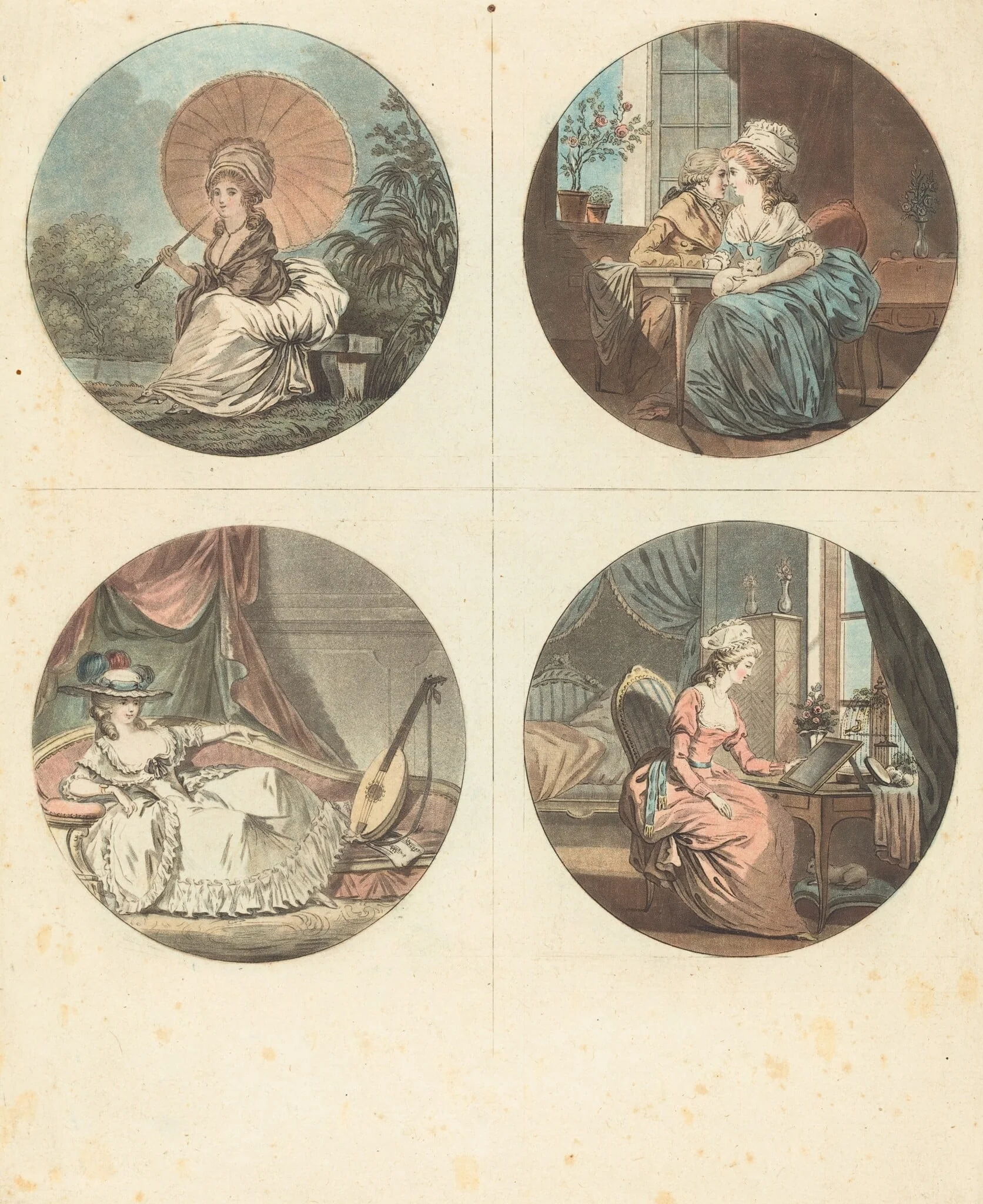 Les heures du jour, by Jean-François Janinet, ink, 1783